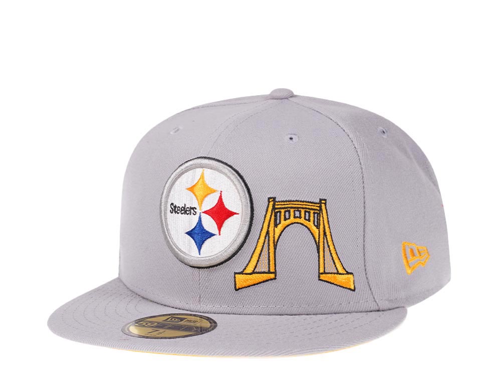 New Era Pittsburgh Steelers City Icons Grey Edition 59Fifty Fitted Casquette