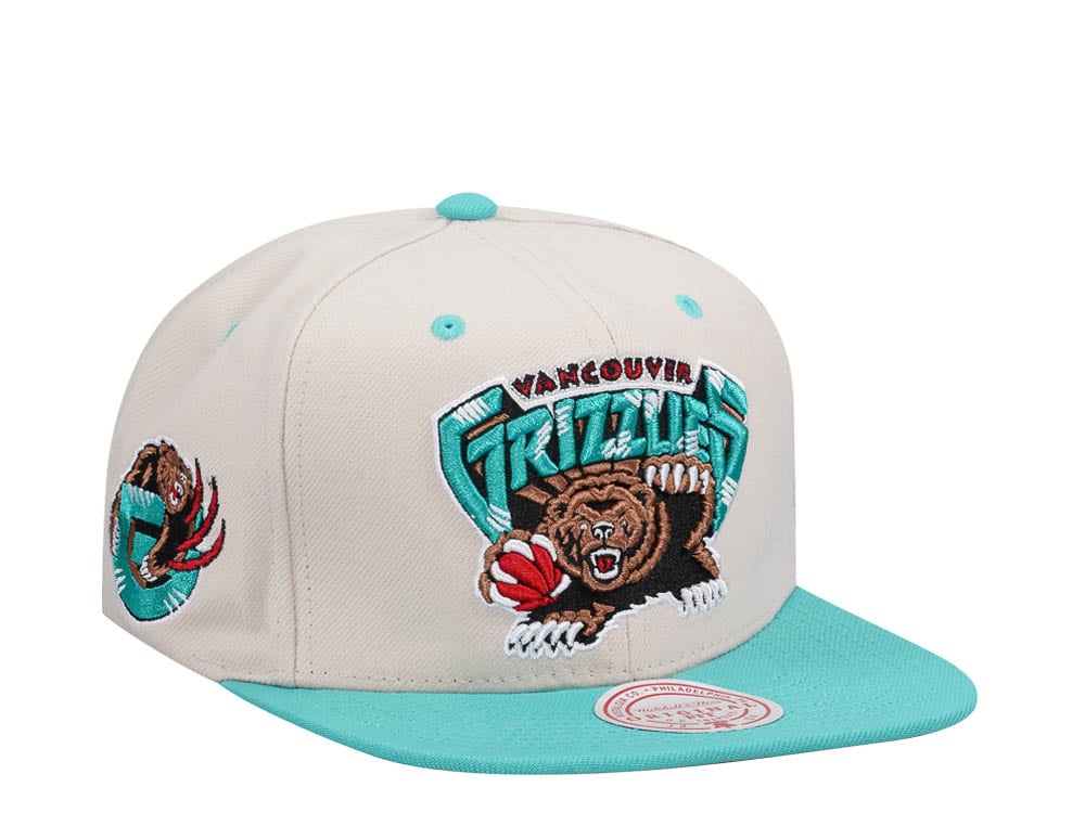 Mitchell & Ness Vancouver Grizzlies Sail Off White Two Tone Snapback Casquette