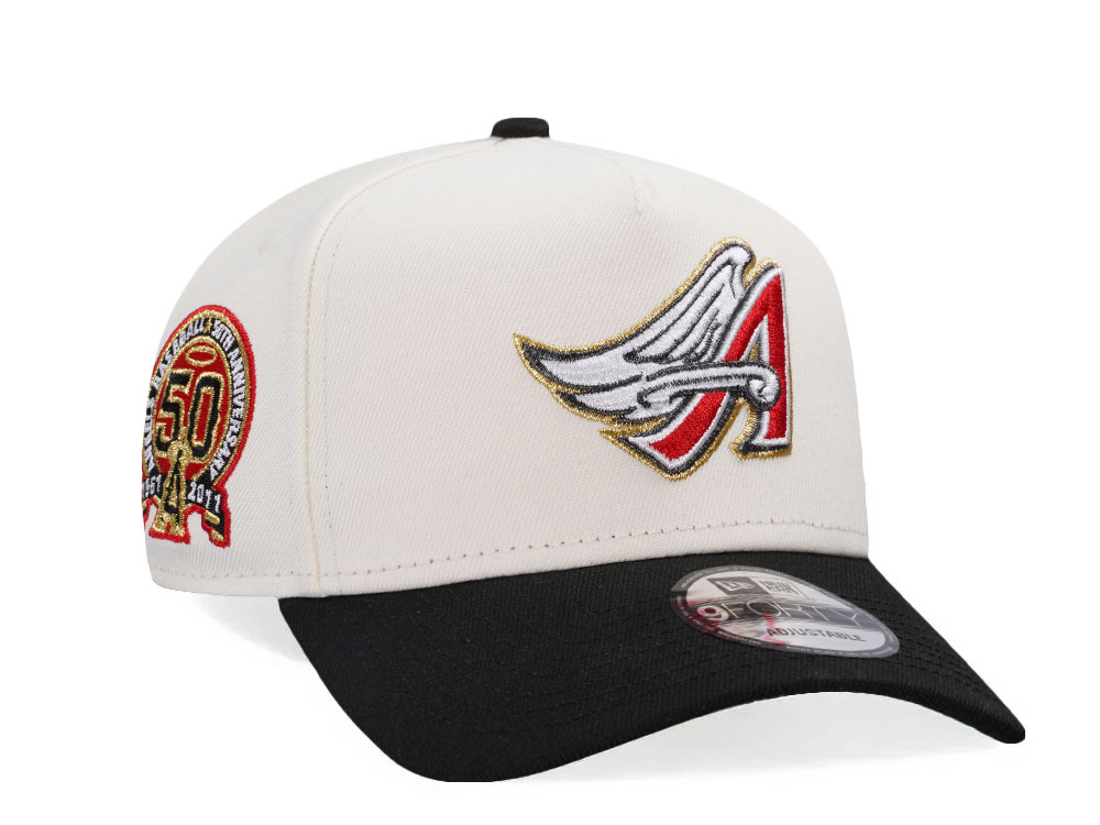 New Era Anaheim Angels 50th Anniversary Chrome Gold Two Tone Edition A Frame Snapback Casquette