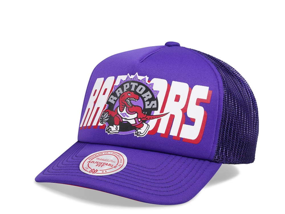 Mitchell & Ness Toronto Raptors Purple Billboard Trucker Snapback Casquette