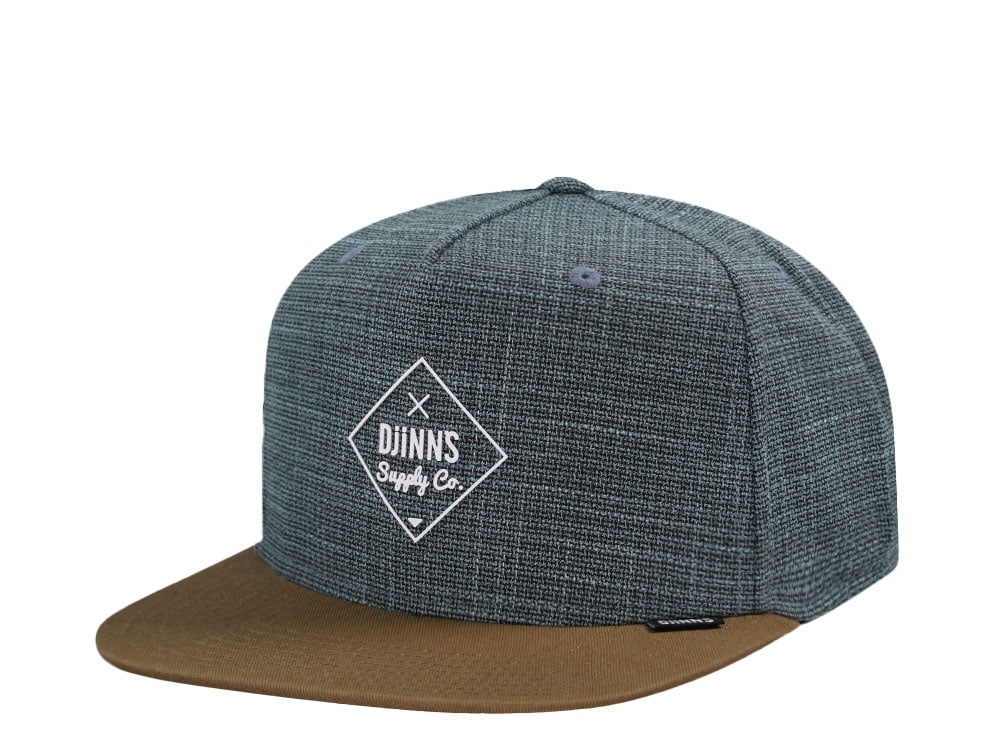 Djinns Cottoncheck Gray 6 Panel Snapback Casquette