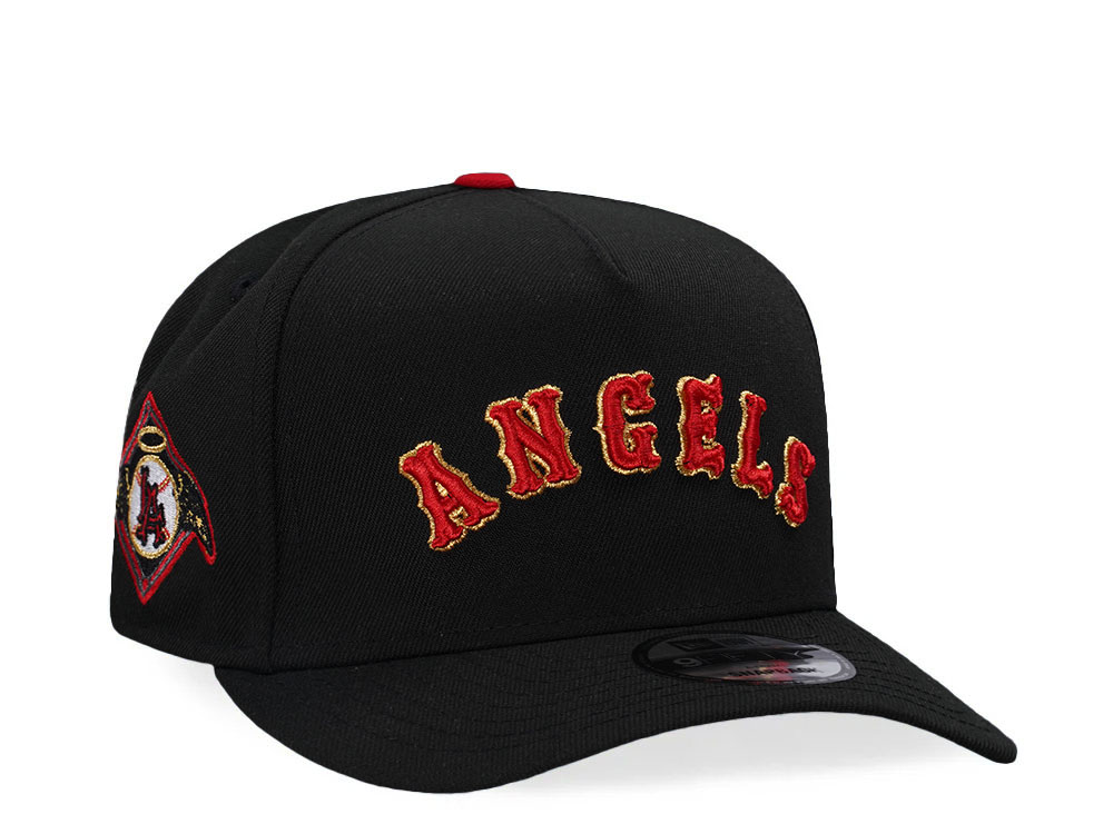 New Era Los Angeles Angels Black Gold Edition A Frame 9Fifty Snapback Casquette