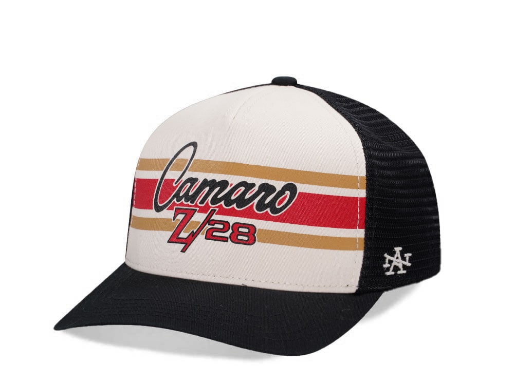 American Needle Camaro Sinclair Black Off White Trucker Snapback Casquette