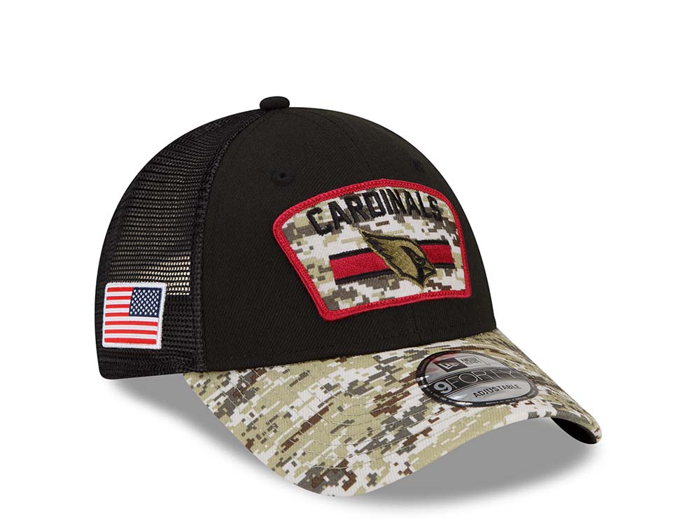 New Era Arizona Cardinals Salute to Service 21 9Forty Trucker Snapback Casquette