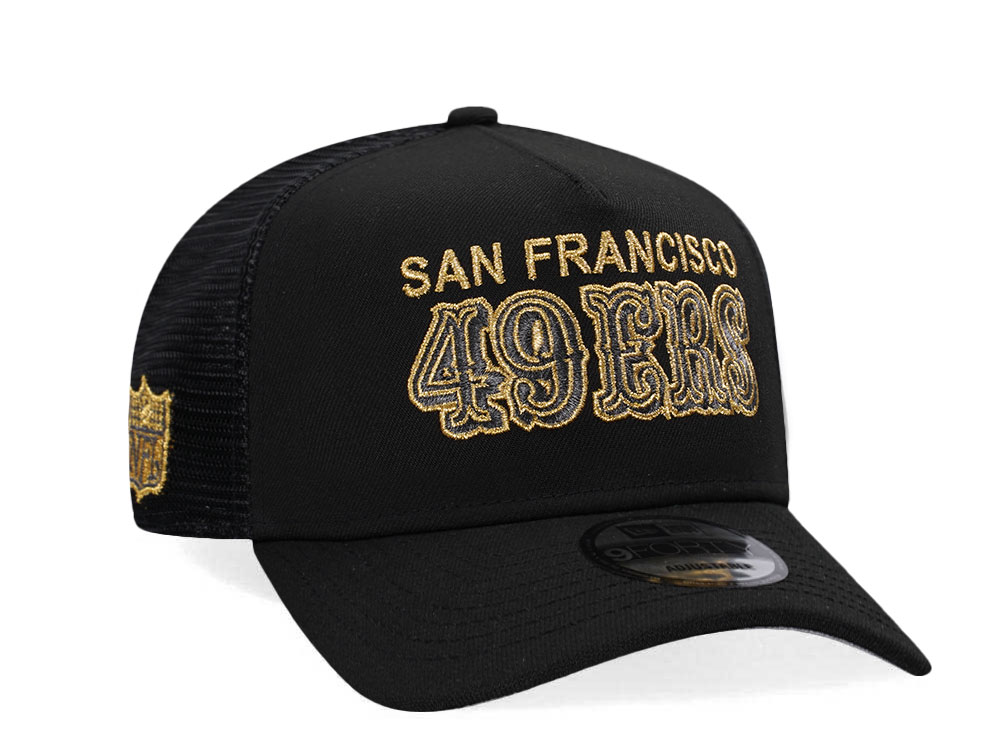 New Era San Francisco 49Ers Black and Gold Classic Edition Trucker A Frame 9Forty Casquette