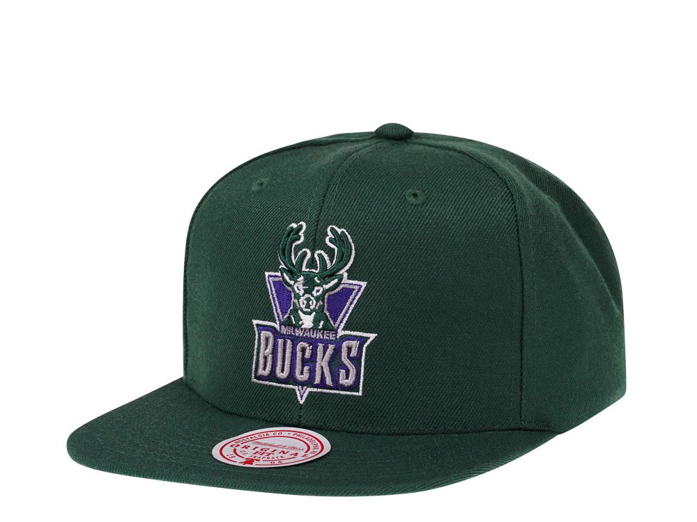 Mitchell & Ness Milwaukee Bucks Hardwood Classics Snapback Casquette