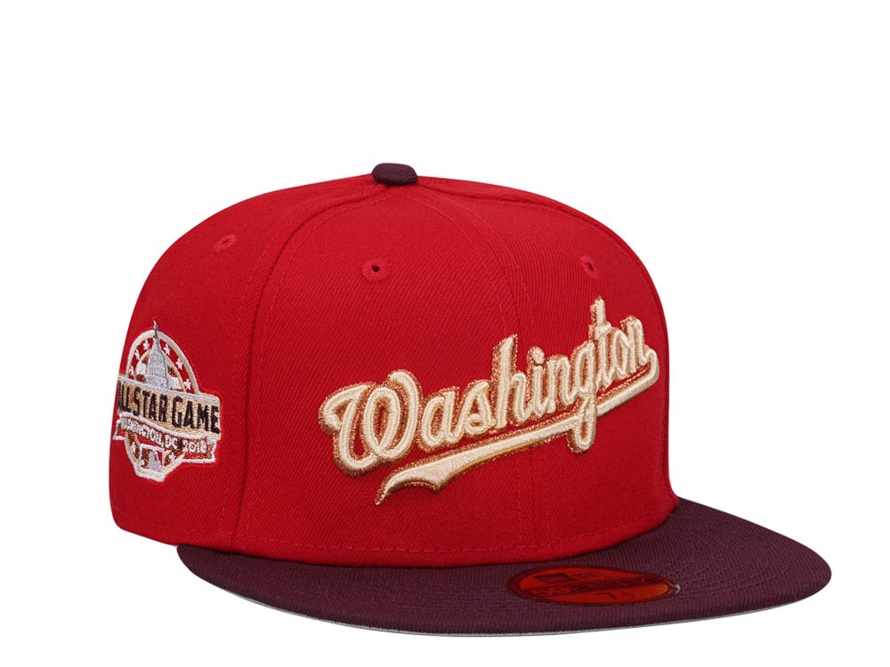 New Era Washington Nationals All Star Game 2018 Burgundy Copper Two Tone Edition 59Fifty Fitted Casquette