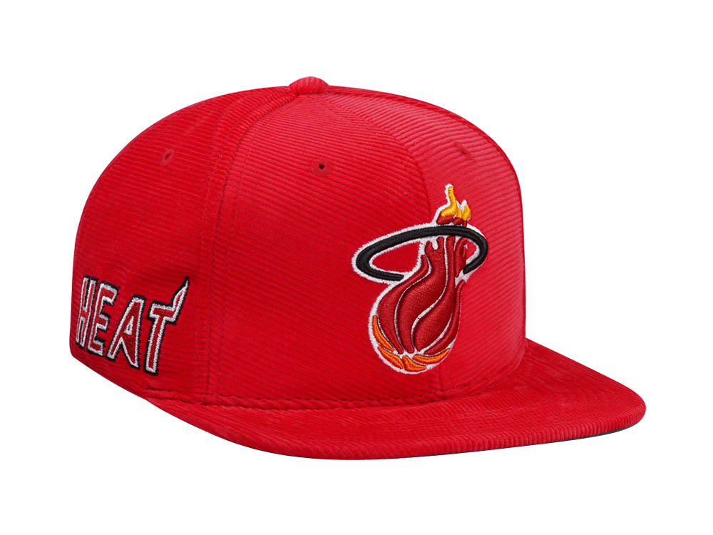 Mitchell & Ness Miami Heat Red Cord Hardwood Classic Snapback Casquette