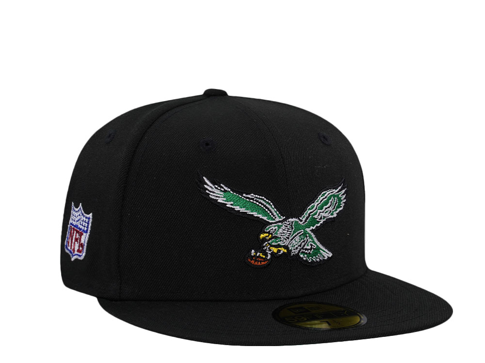 New Era Philadelphia Eagles Black Throwback Prime Edition 59Fifty Fitted Casquette