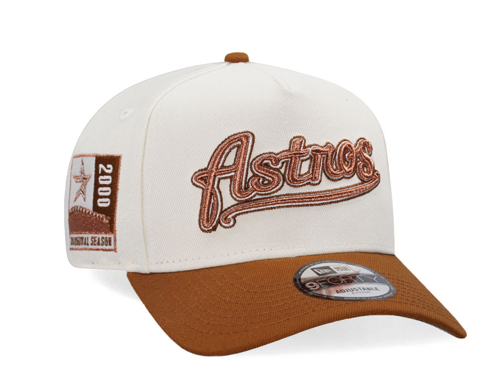 New Era Houston Astros Chrome Copper Two Tone A Frame 9Forty Snapback Casquette