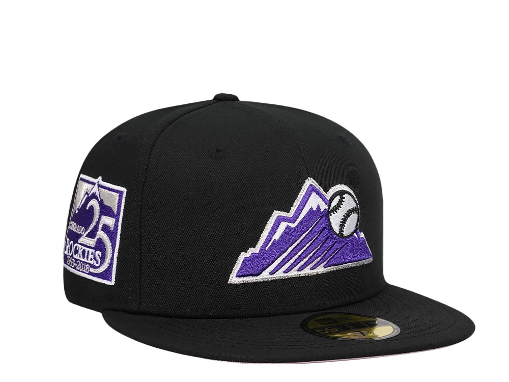 New Era Colorado Rockies 25th Anniversary Black and Pink Edition 59Fifty Fitted Casquette