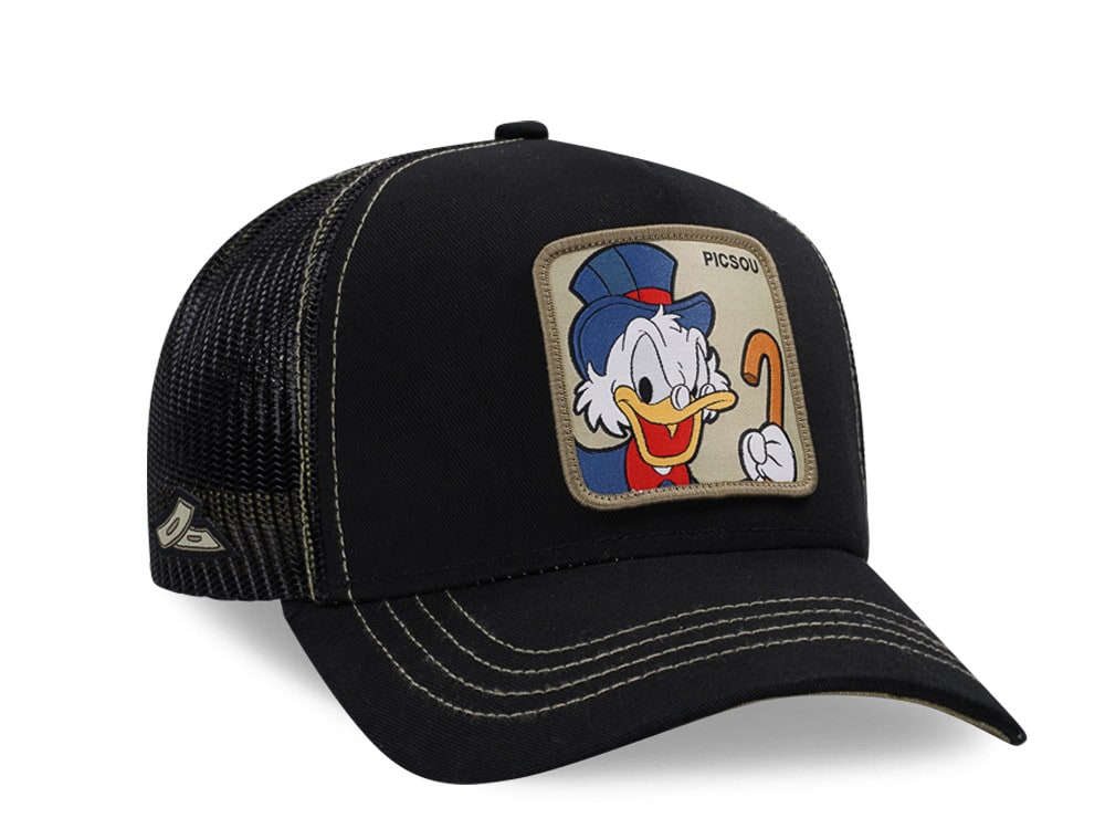 Capslab Disney Scrooge McDuck Black Trucker Snapback Casquette