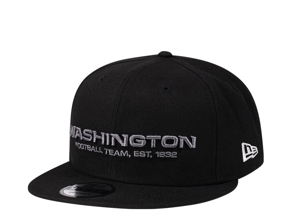 New Era Washington Football Team Steel Black Edition 9Fifty Snapback Casquette