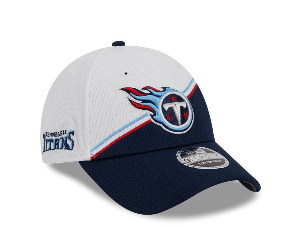 New Era Tennessee Titans NFL Sideline 2023 Navy White  9Forty Snapback Casquette