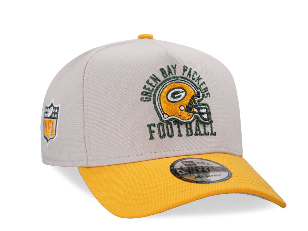 New Era Green Bay Packers Stone Two Tone 9Forty A Frame Snapback Casquette