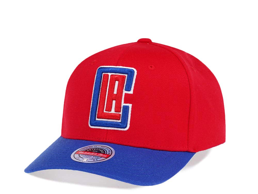 Mitchell & Ness Los Angeles Clippers Team Two Tone Red Line Solid Flex Snapback Casquette