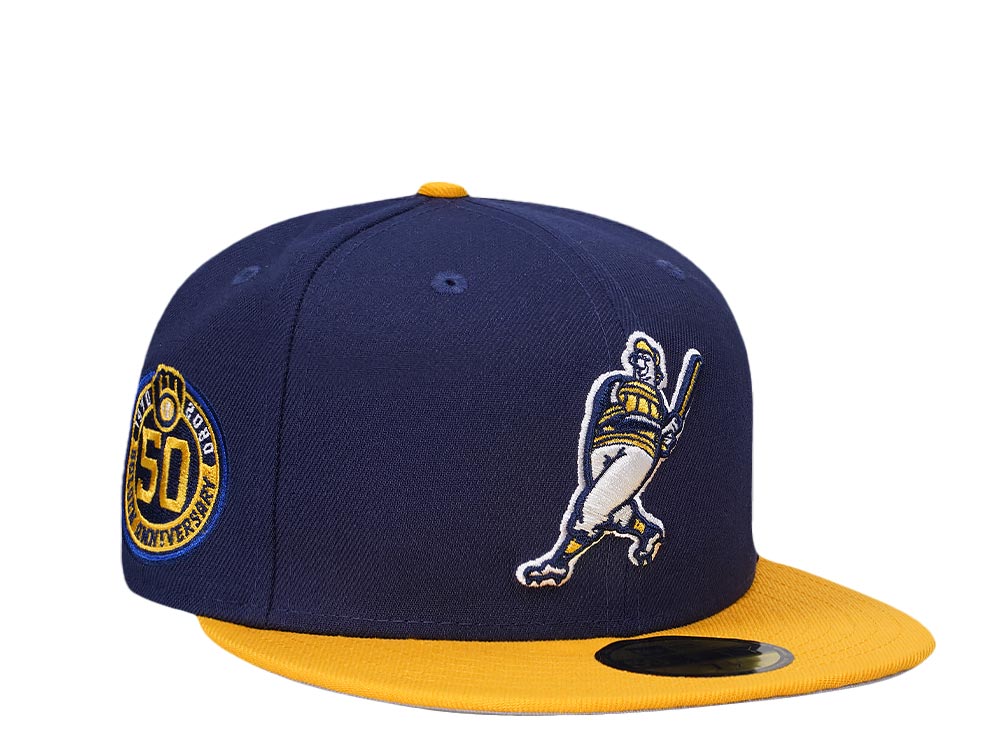 New Era Milwaukee Brewers 50th Anniversary Two Tone Classic Edition 59Fifty Fitted Casquette