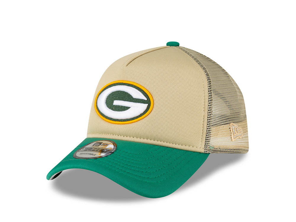 New Era Green Bay Packers All Day Two Tone 9Forty A Frame Trucker Snapback Casquette