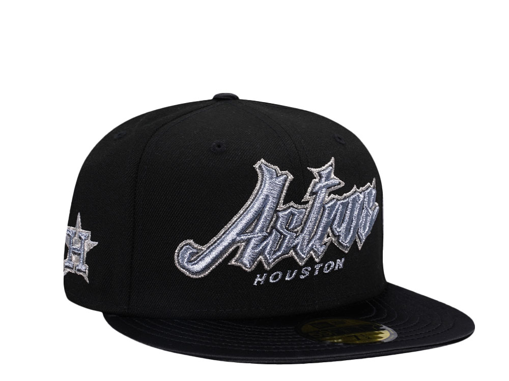 New Era Houston Astros Metallic Satin Brim Two Tone Edition 59Fifty Fitted Casquette