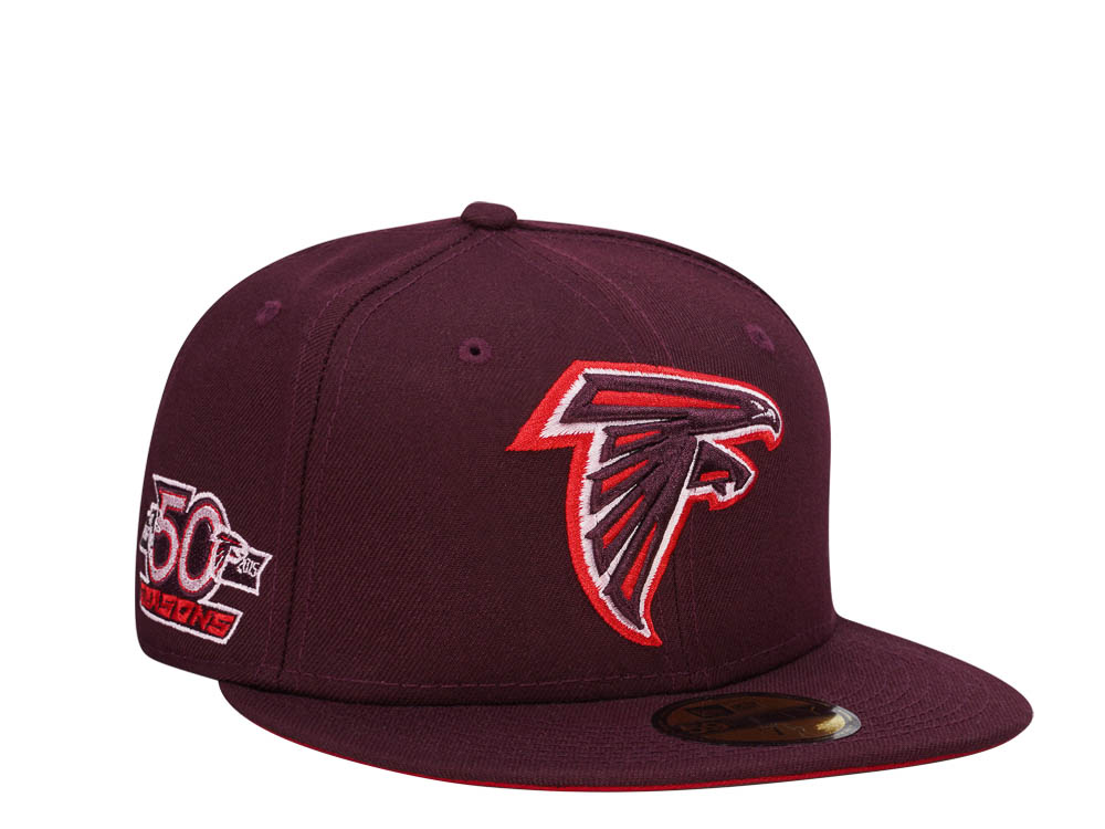 New Era Atlanta Falcons 50 Seasons Merlot Edition 59Fifty Fitted Casquette