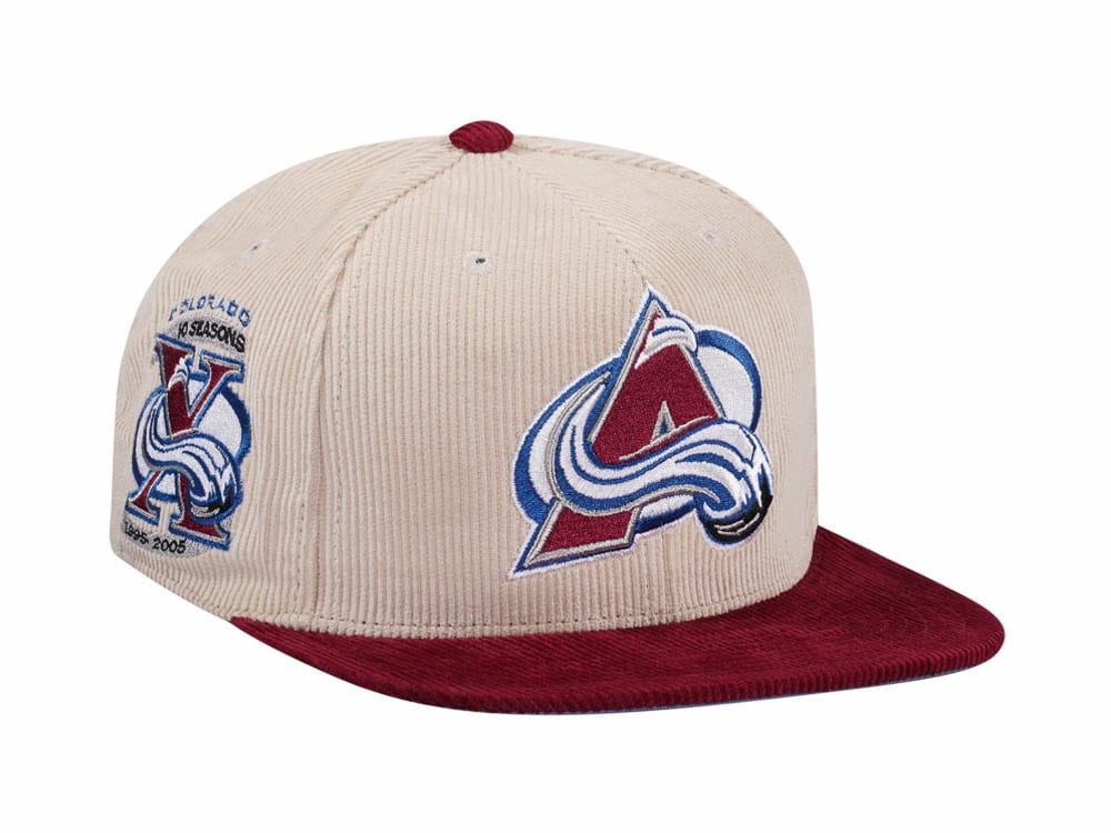 Mitchell & Ness Colorado Avalanche 10 Seasons Two Tone Cord Edition Dynasty Fitted Casquette