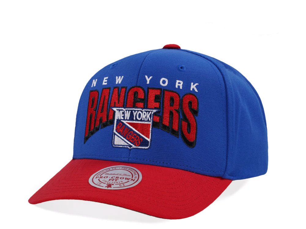 Mitchell & Ness New York Rangers Pro Crown Fit Vintage Blue Snapback Casquette