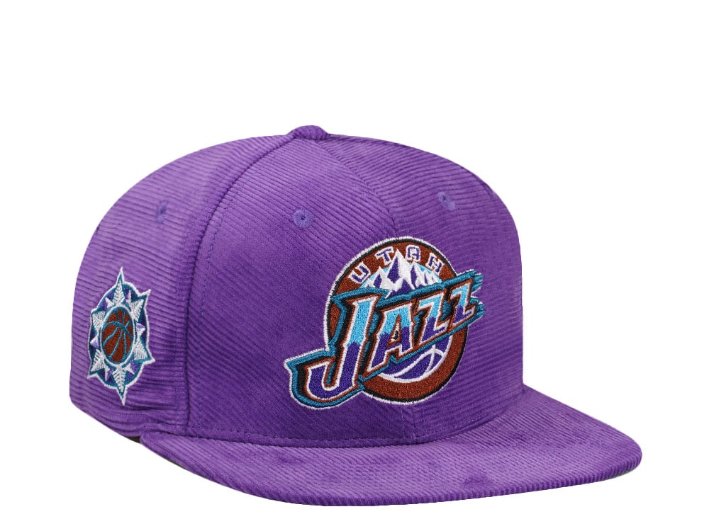 Mitchell & Ness Utah Jazz Purple Cord Hardwood Classic Snapback Casquette