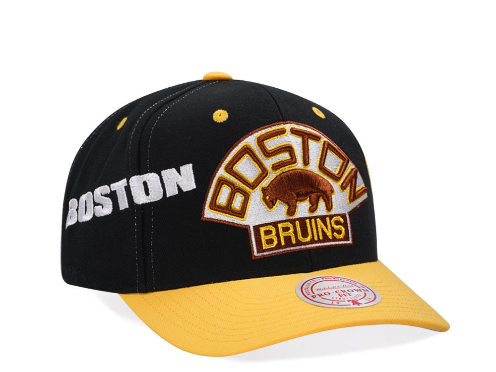 Mitchell & Ness Boston Bruins Vintage Logo Pro Crown Fit Snapback Casquette