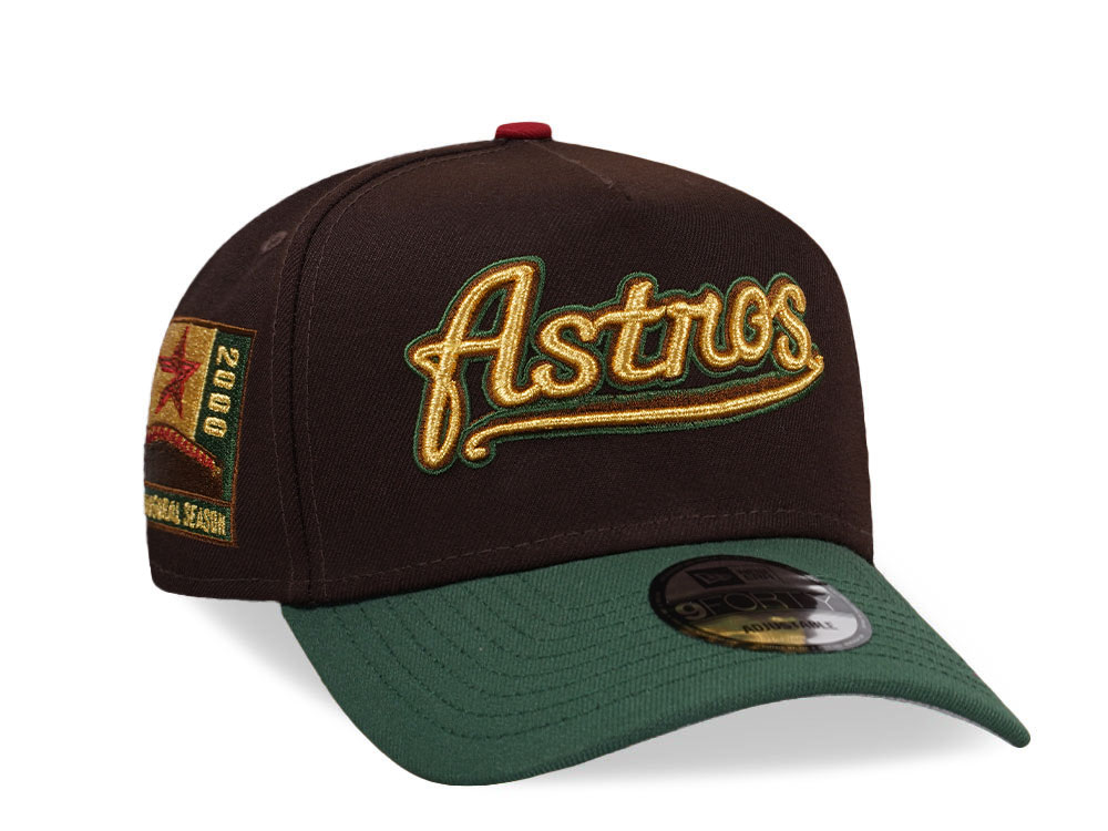 New Era Houston Astros Inaugural Season 2000 Burnt Gold Two Tone Edition 9Forty A Frame Snapback Casquette