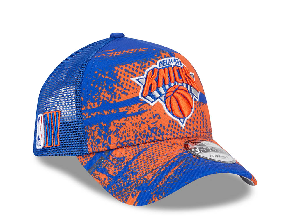 New Era New York Knicks NBA Tip Off 2024 Trucker 9Forty A Frame Snapback Casquette