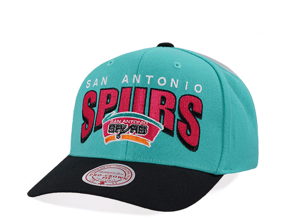 Mitchell & Ness San Antonio Spurs Hardwood Classic Pro Crown Fit Teal Snapback Casquette