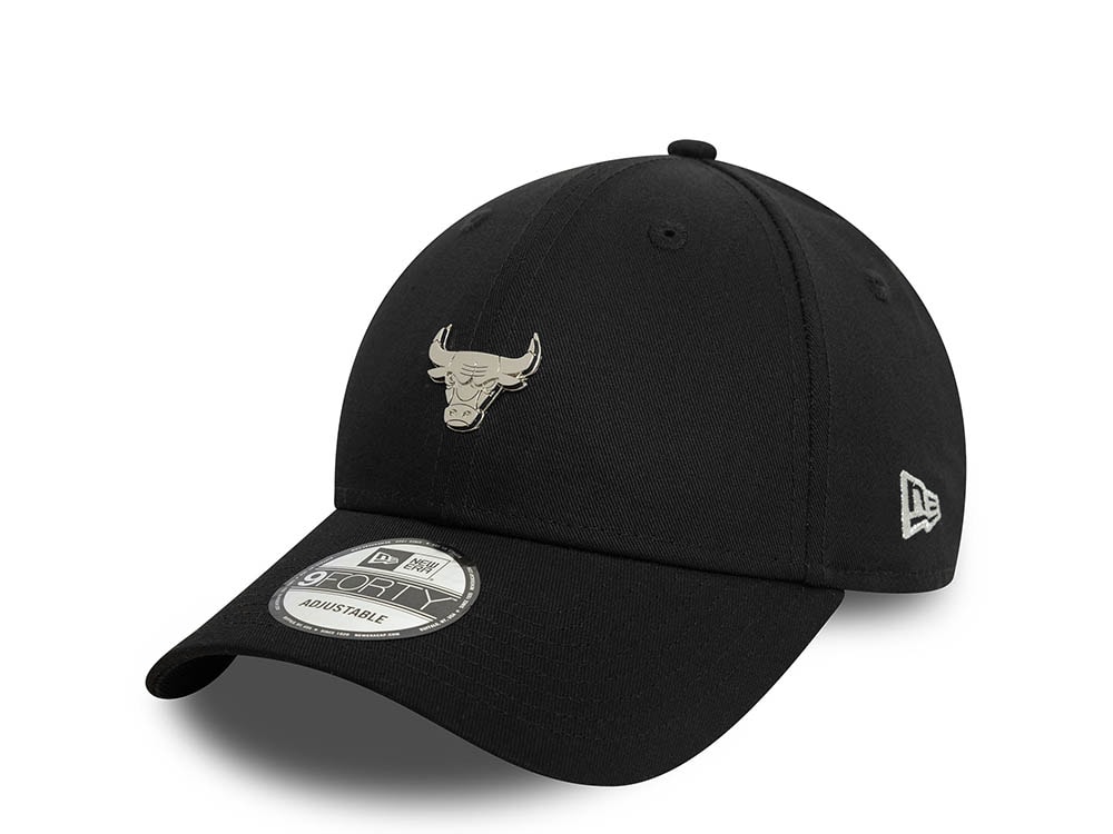 New Era Chicago Bulls Metallic Pin Black 9Forty Strapback Casquette