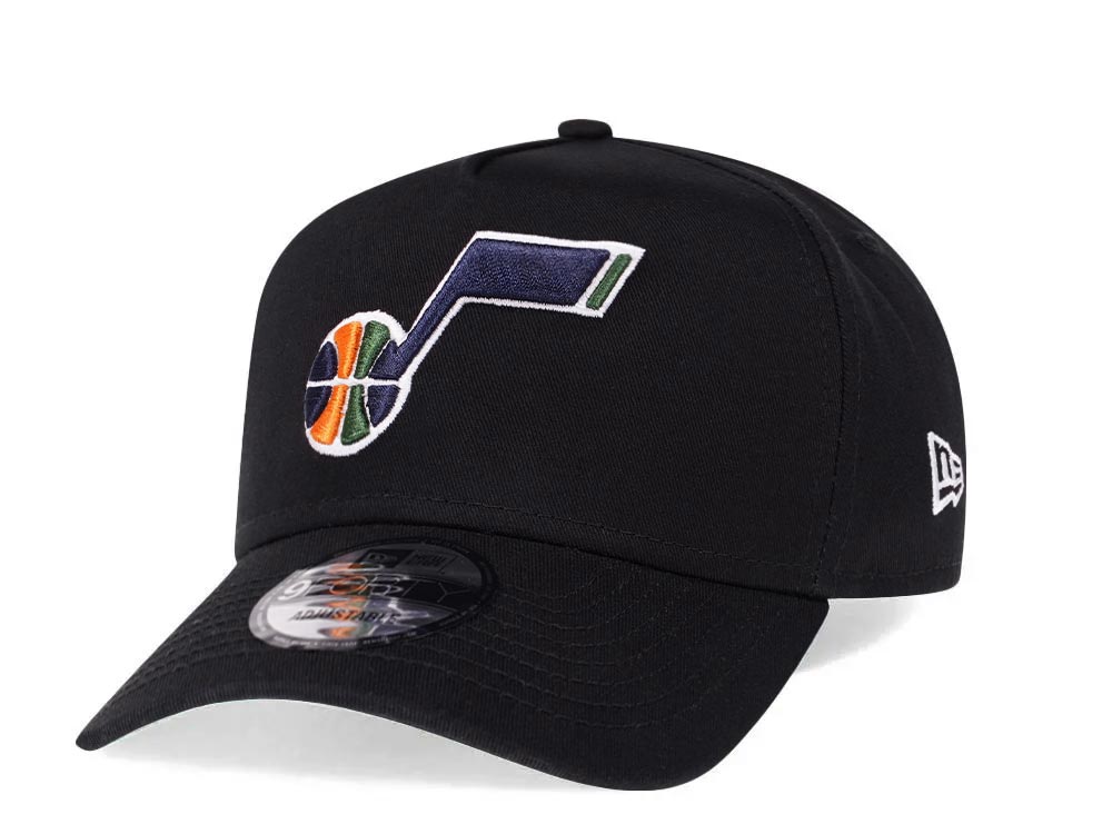 New Era Utah Jazz Black 9Forty A Frame Snapback Casquette