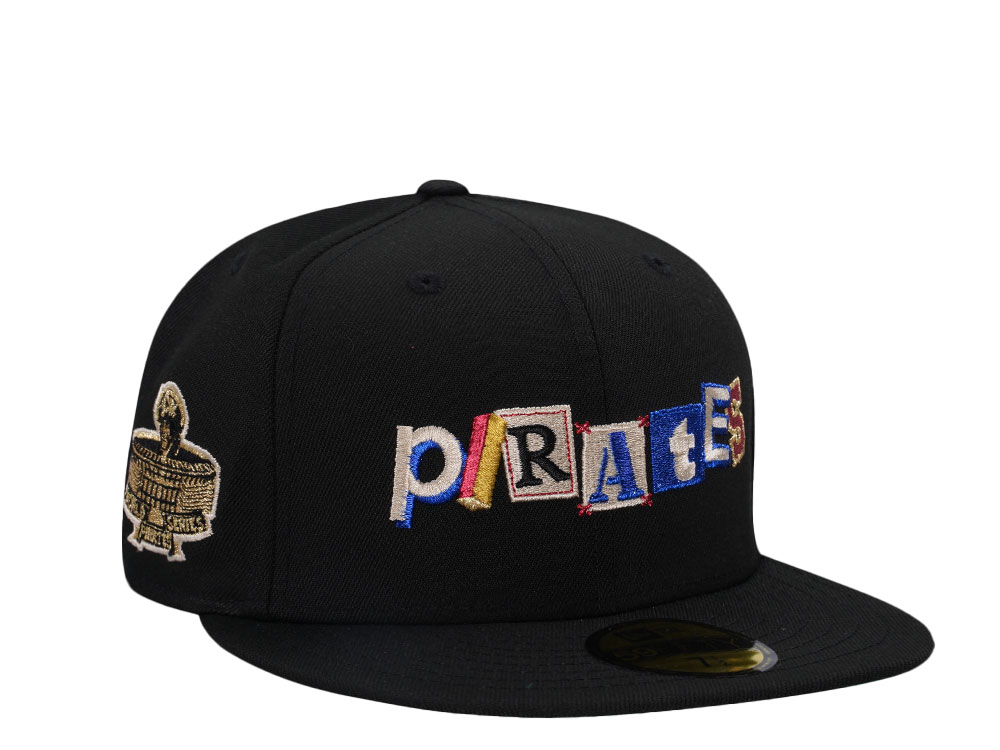 New Era Pittsburgh Pirates Black Metallic Letters Edition 59Fifty Fitted Casquette