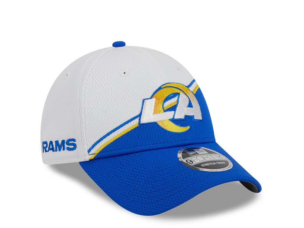 New Era Los Angeles Rams NFL Sideline 2023 Blue White  9Forty Snapback Casquette