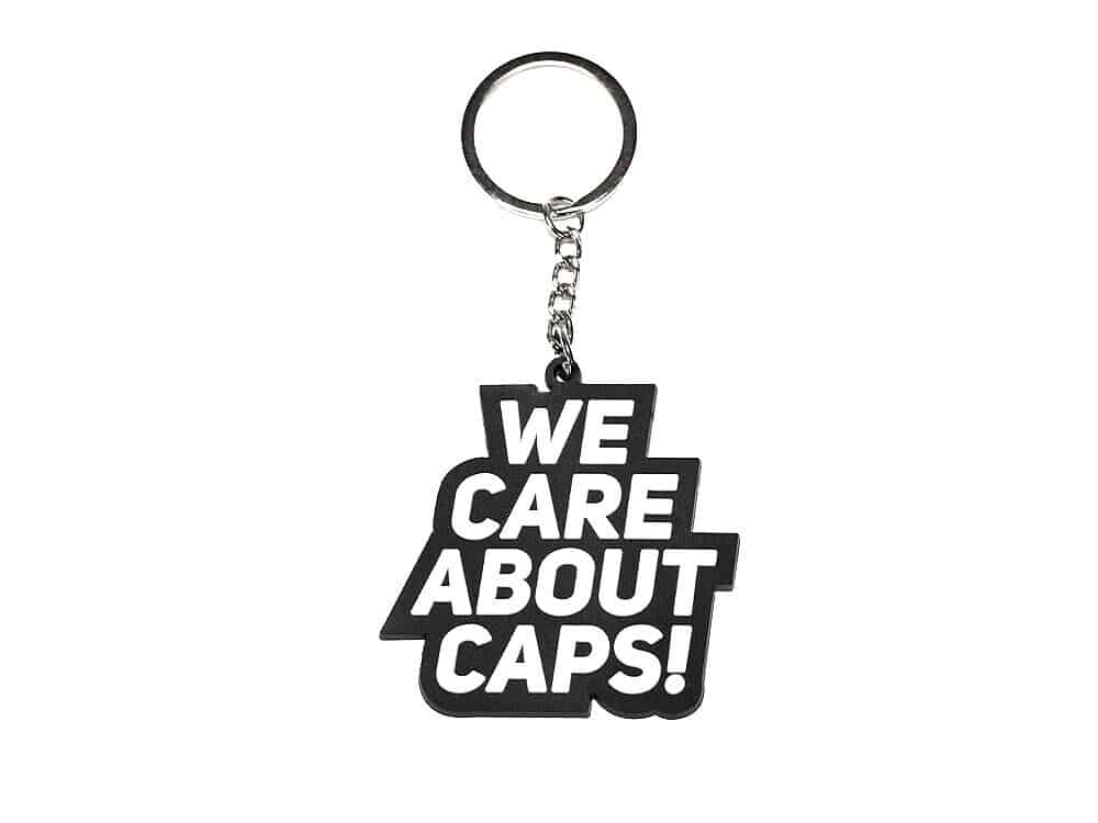 Porte-clés We care about Caps - Black and White Edition