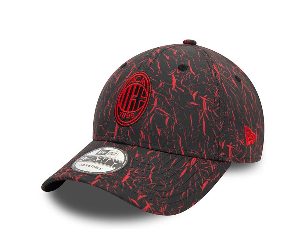 New Era AC Milan Black Crinkle 9Forty Strapback Casquette