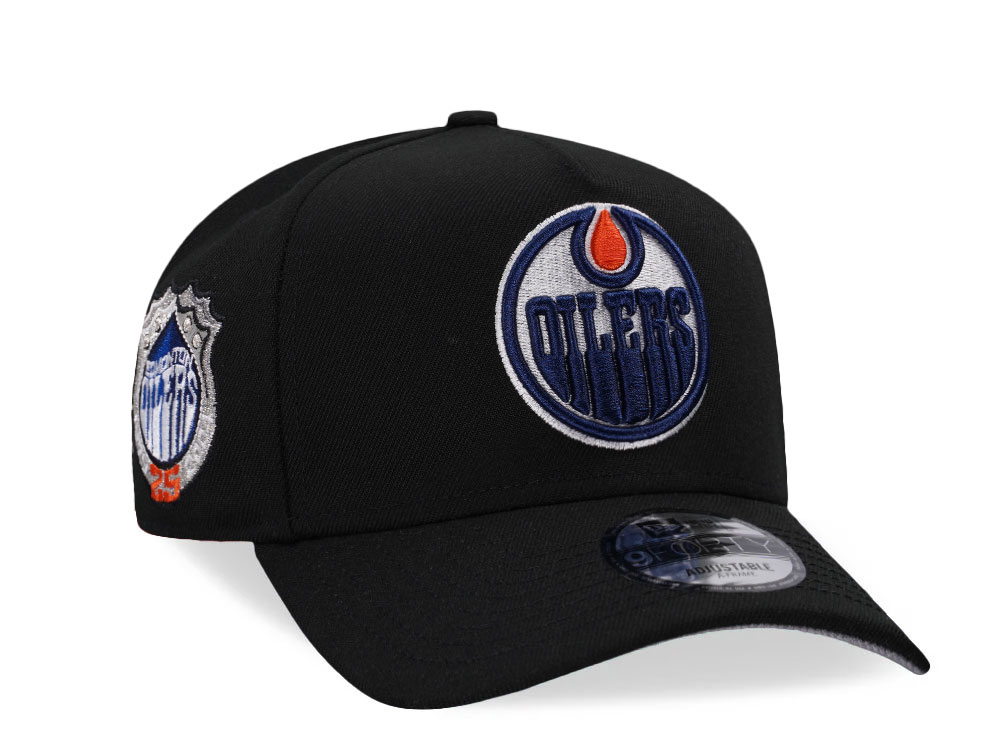 New Era Edmonton Oilers 25th Anniversary Black Classic 9Forty A Frame Snapback Casquette