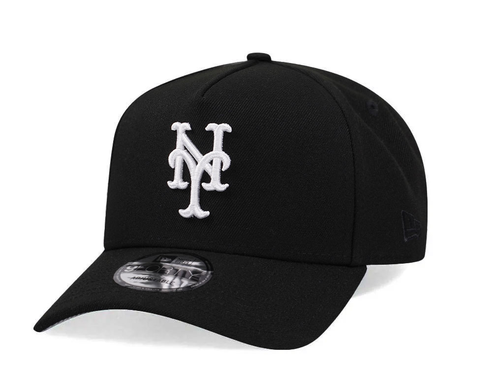 New Era New York Mets Black Classic Edition 9Forty A Frame Snapback Casquette