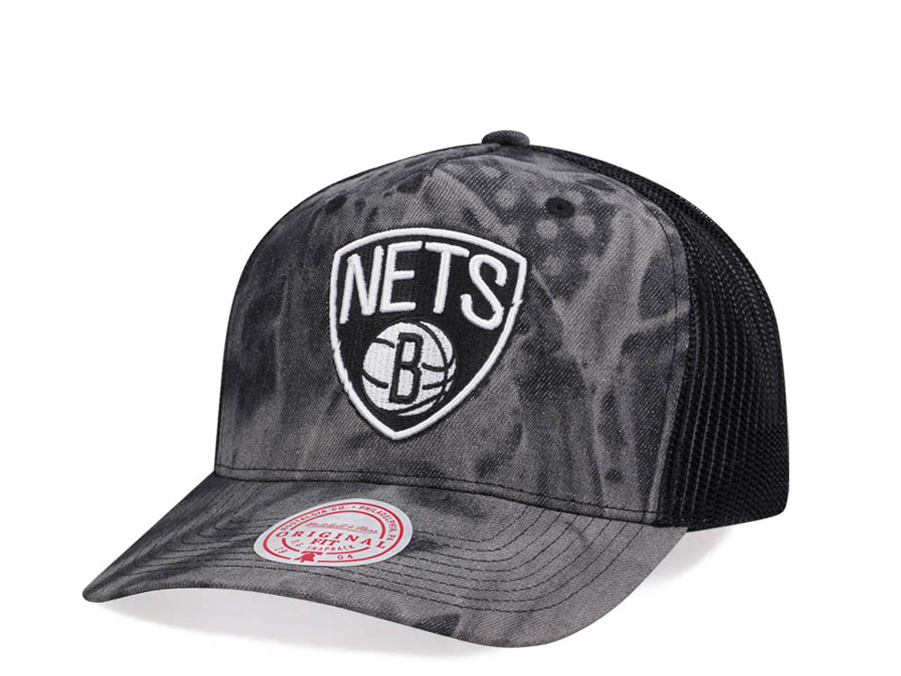 Mitchell & Ness Brooklyn Nets Burnt Ends Black Trucker Snapback Casquette