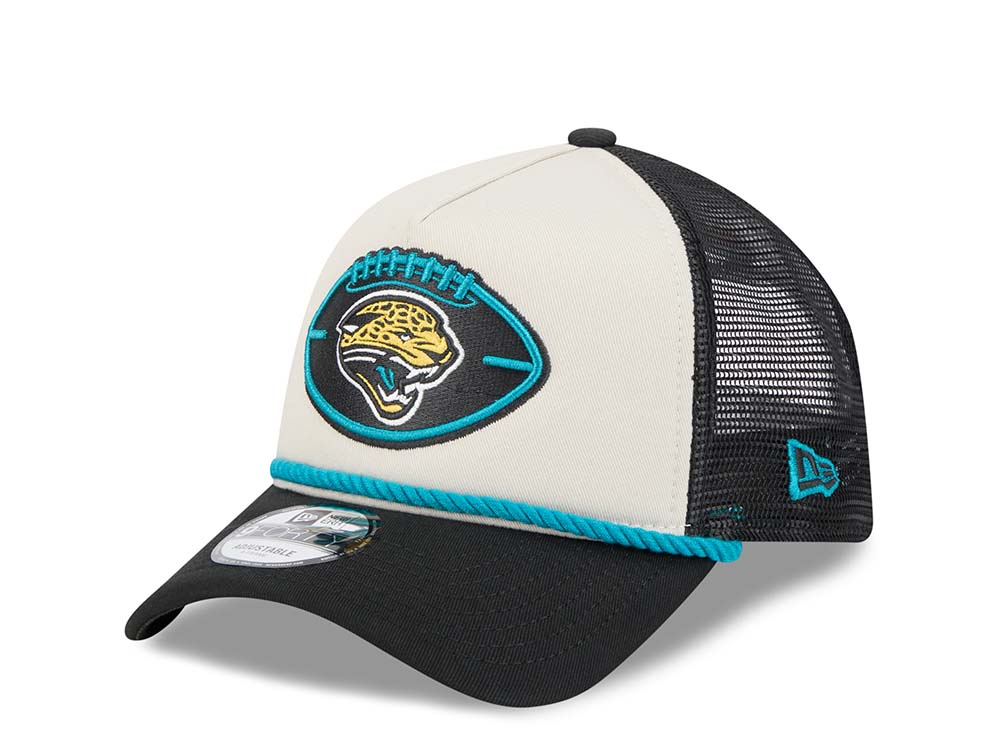 New Era Jacksonville Jaguars Sideline 2024 9Forty A Frame Trucker Snapback Casquette