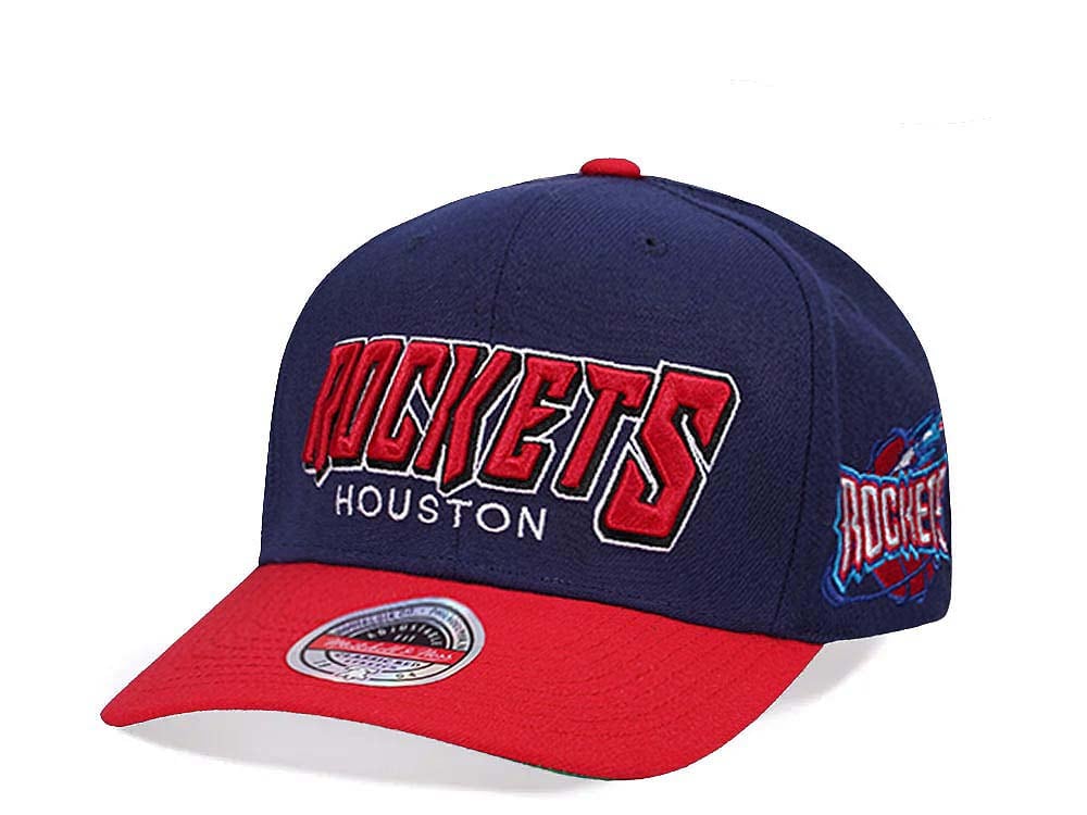 Mitchell & Ness Houston Rockets Shredder Stretch Hardwood Classic Red Flex Snapback Casquette