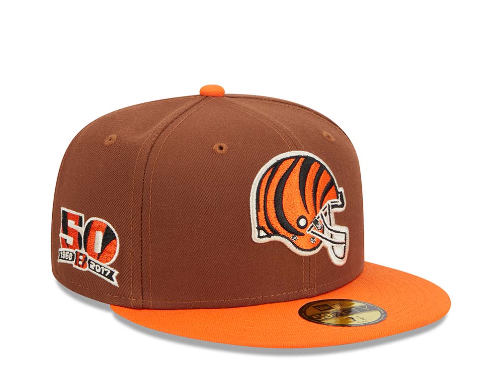 New Era Cincinnati Bengals 50th Anniversary Harvest Two Tone Edition 59Fifty Fitted Casquette