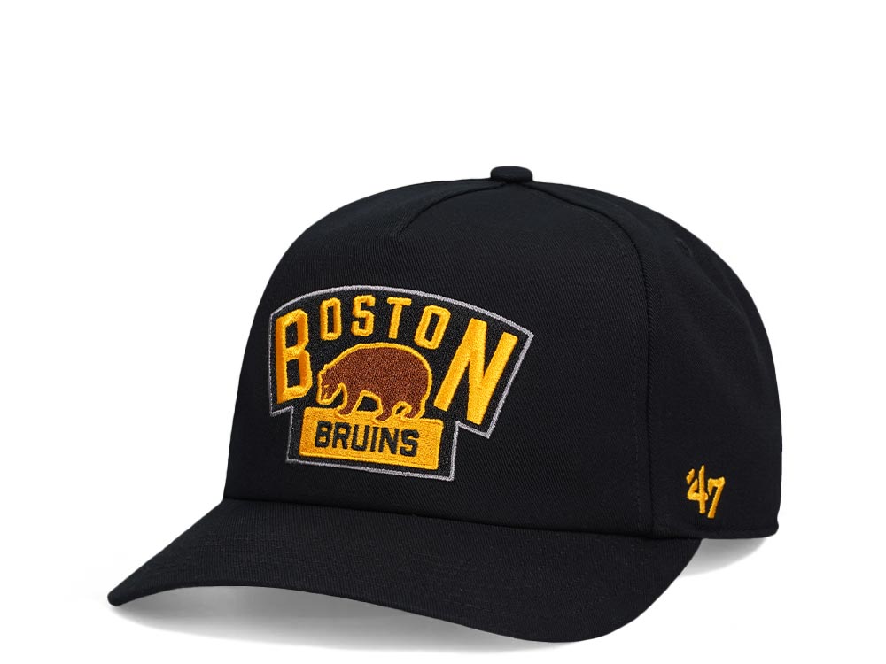 47Brand Boston Bruins Vintage Winter Black Nantasket Captain Snapback Casquette