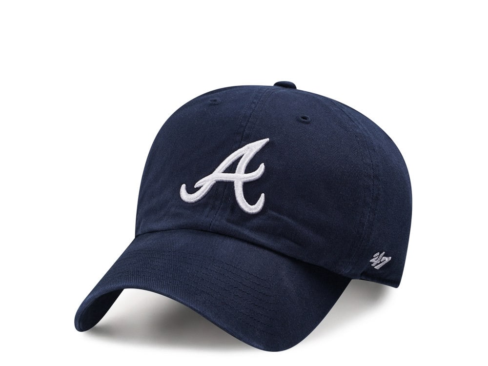 47Brand Atlanta Braves Navy Clean up Strapback Casquette