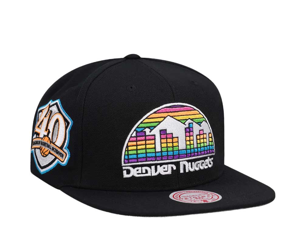 Mitchell & Ness Denver Nuggets 40th Anniversary Neon Tropical Hardwood Classic Snapback Casquette