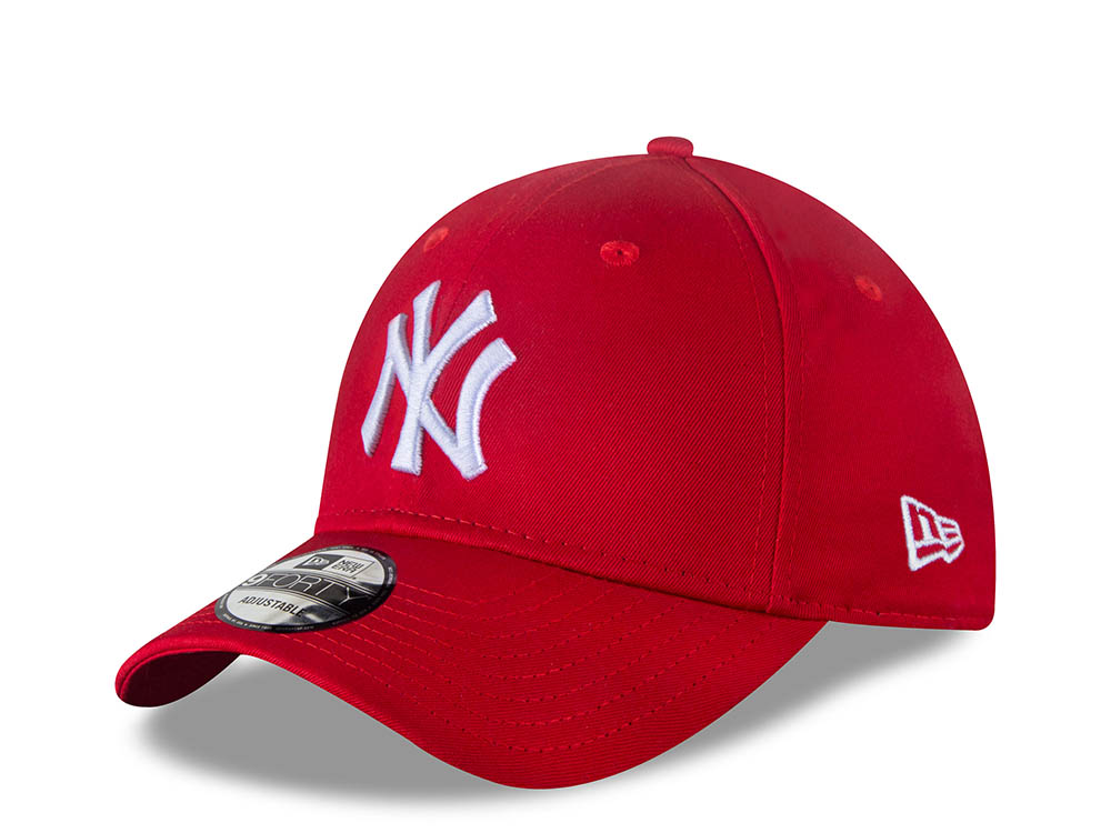 New Era League Basic New York Yankees Red 9Forty Strapback Casquette