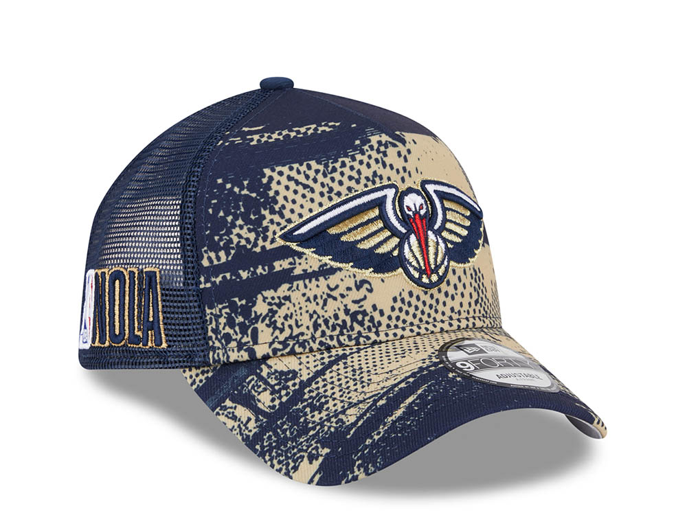 New Era New Orleans Pelicans NBA Tip Off 2024 Trucker 9Forty A Frame Snapback Casquette