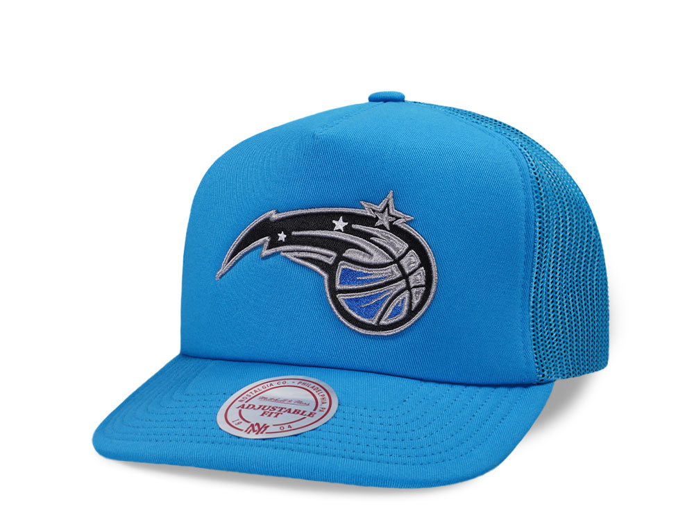 Mitchell & Ness Orlando Magic Blue Trucker Adjustable Fit Snapback Casquette