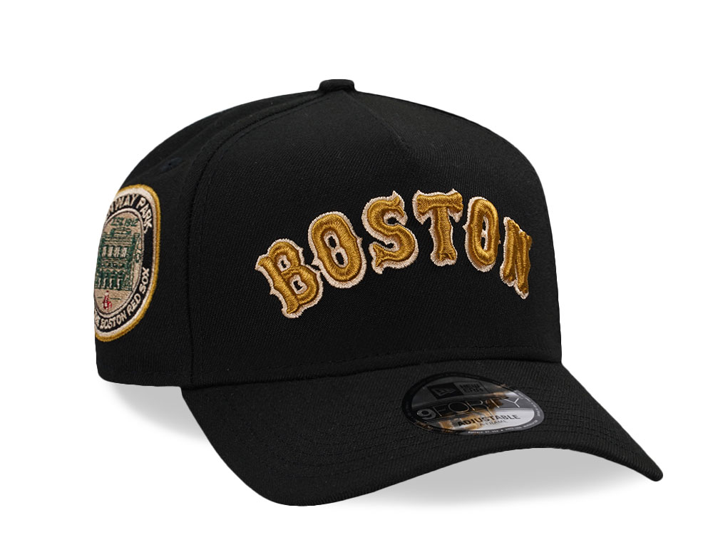 New Era Boston Red Sox Fenway Park Cheviot Gold Edition 9Forty A Frame Snapback Casquette